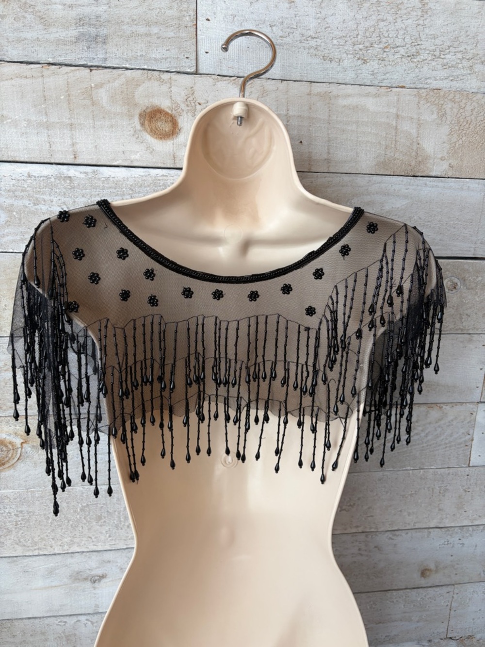 1920s Gatsby style sequin beaded evening capelet Shoulder cover / overlay - Picture 5 of 8